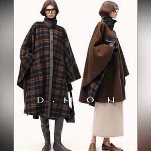 Plaid Cape Coat